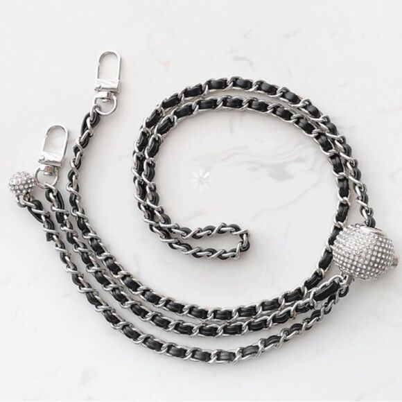 High Quality Adjustable Purse Chain Strap with Diamonds - Picture 1 of 5
